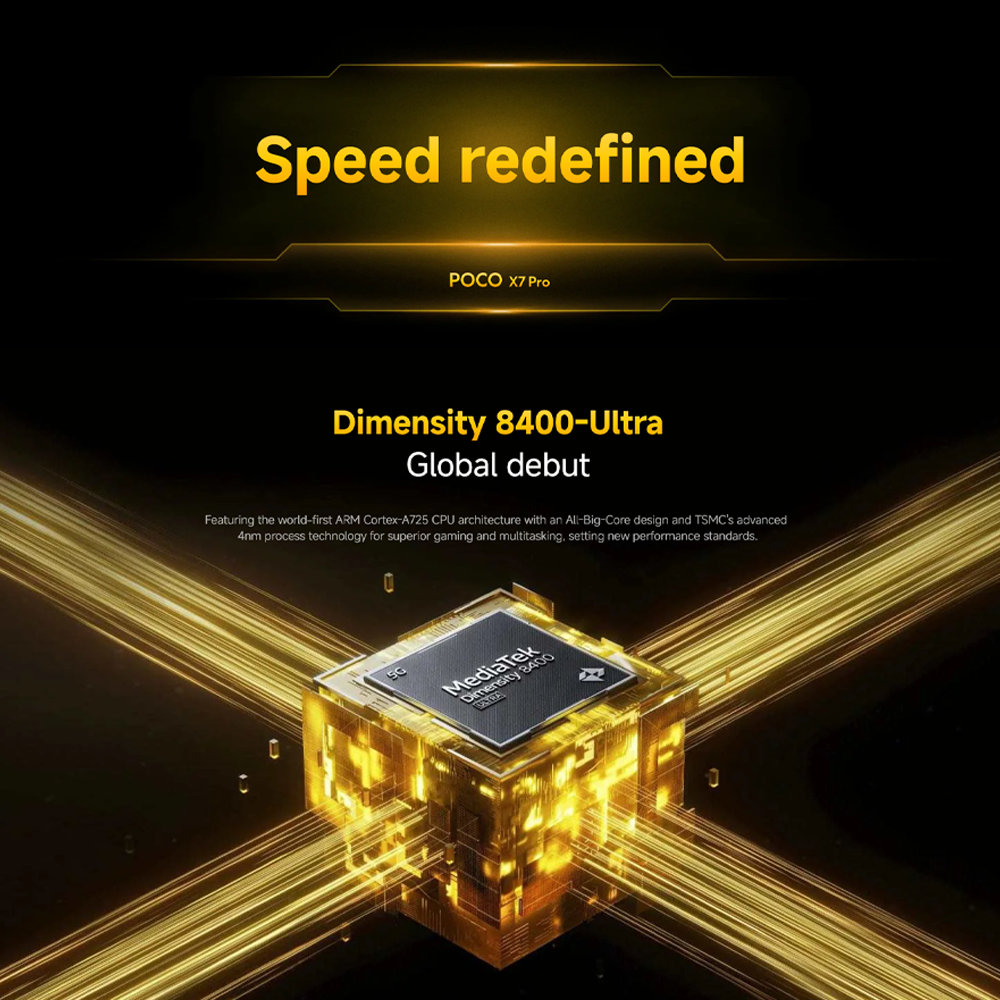 Xiaomi POCO X7 Pro | 6.67 inches, AMOLED | 50MP Main Camera | Mediatek Dimensity 8400 Ultra (4 nm) | Li-Po 6000 mAh