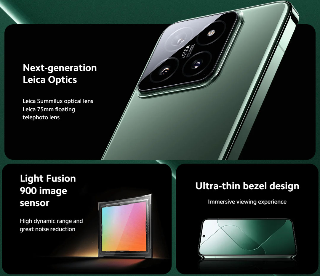 Xiaomi 14 12GB+512GB | Ultra-large Image Sensor | Supports Dolby Vision® Shooting | Leading Imagery | Compact Size | Smartphone with 1 Year Warranty
