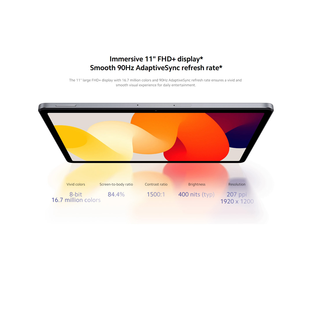 Xiaomi Redmi Pad SE 8GB+256GB | 11"FHD+ Eye-Care Display | 8000mAH (typ) Large Battery | 8MP Main Camera | Tablet with 1 Year Warranty