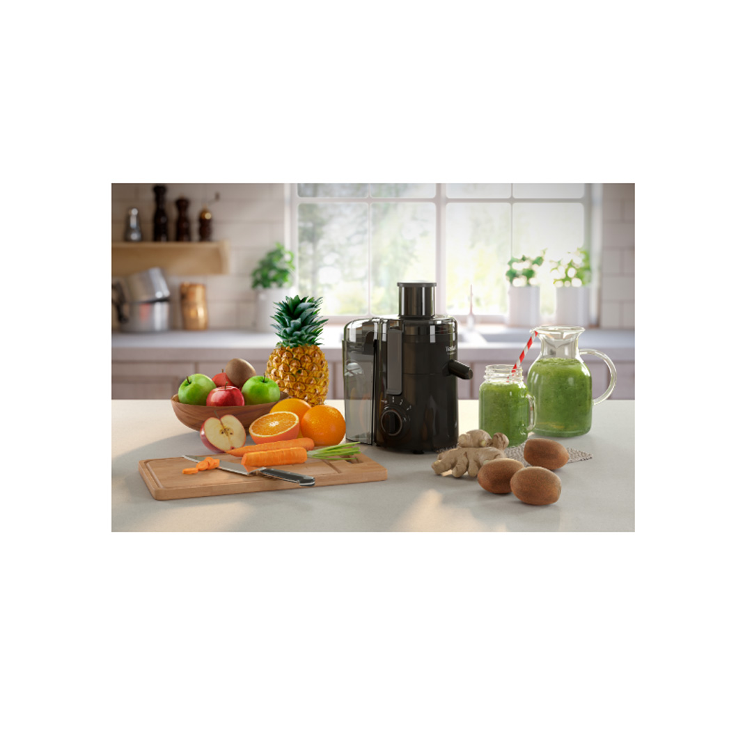 Tefal 0.95L Frutelia Plus Juicer ZE370 | 350W of Power | 2 + Pulse Speed Settings | Stable Design with Non-Slip Feet | Juice Extractor with 2 Year Warranty