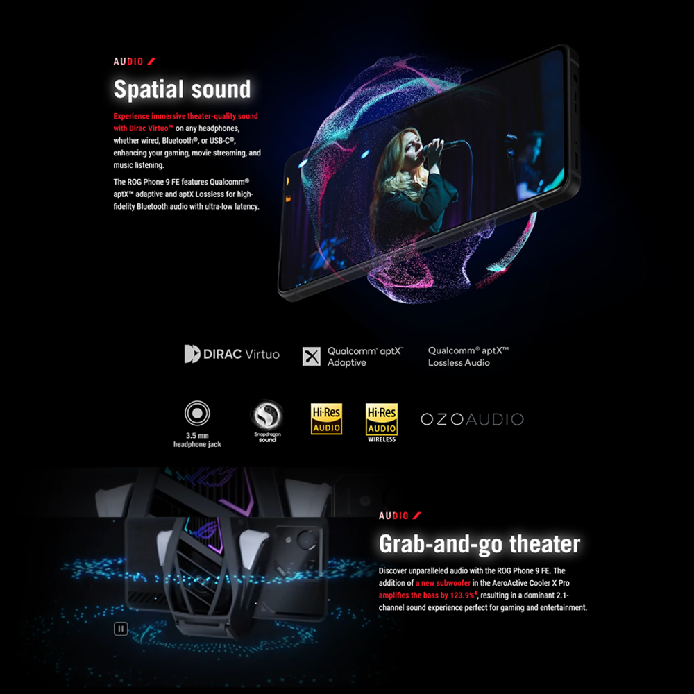 ASUS ROG Phone 9 FE 12GB+256GB | Qualcomm SM8650-AB Snapdragon 8 Gen 3 (4 nm) | 6.78 inch, LTPO AMOLED | 50MP Main Camera | Li-Po 5500 mAh, Fast charging 65W