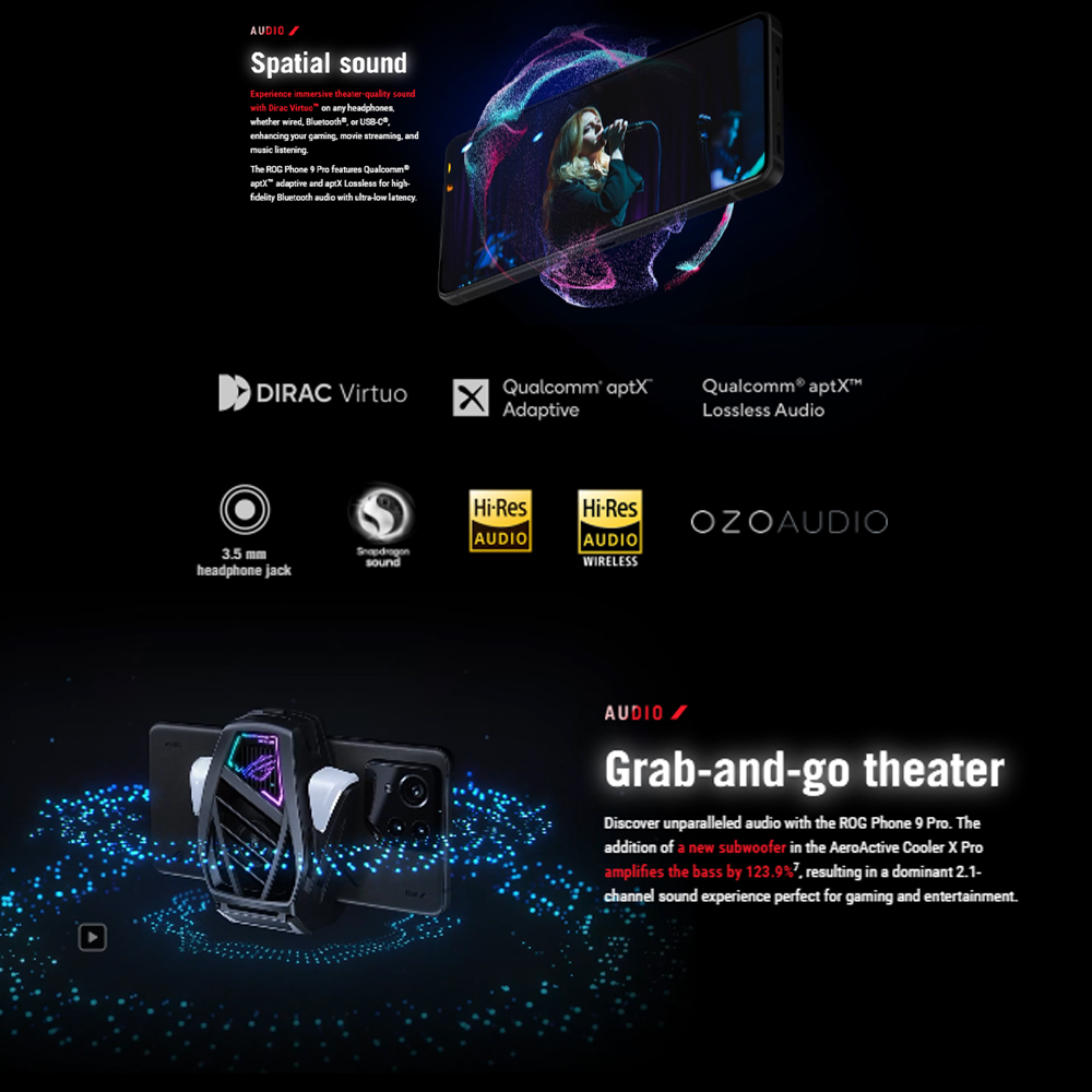 ASUS ROG Phone 9 Pro Edition 24GB+1TB |  Qualcomm Snapdragon 8 Gen 3 | Li-Po 5500 mAh | 6.78 inch, SAMSUNG Flexible AMOLED