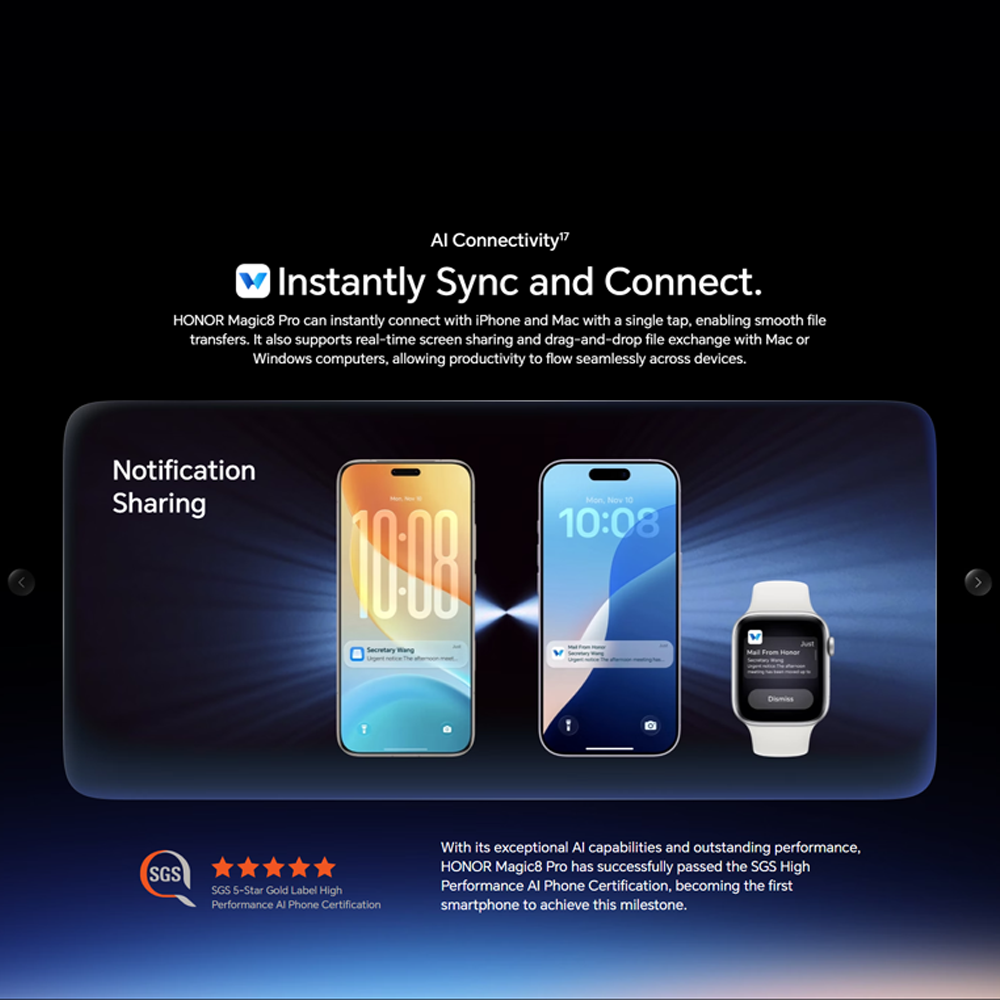 HONOR Magic8 Pro | Snapdragon® 8 Elite Gen 5 | 200MP Ultra Night Telephoto | 100W Honor Wired SuperCharge | IP68, IP69 & IP69K11