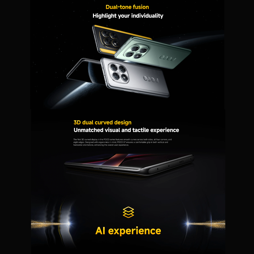 Xiaomi POCO X7 | 6.67 inches, AMOLED | 50MP Main Camera | Mediatek Dimensity 7300 Ultra (4 nm) | Li-Po 5110 mAh