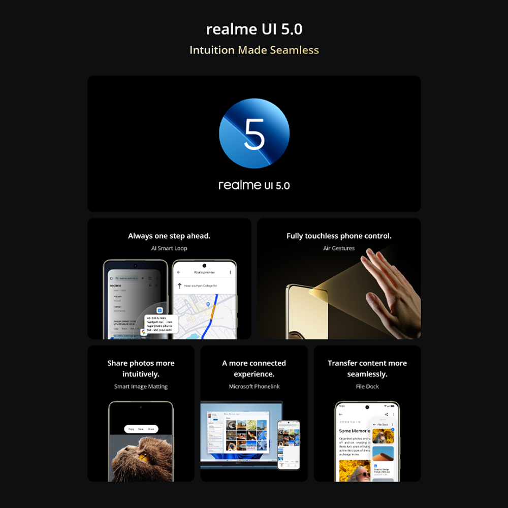 realme 13 Pro+ 5G 12GB+512GB | 6.7 inches, AMOLED | 50MP Main Camera | Qualcomm SM7435-AB Snapdragon 7s Gen 2 (4 nm) | Li-Po 5200mAh