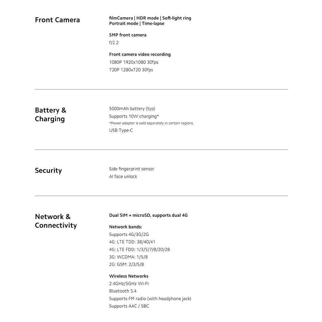 Xiaomi Redmi A3 4GB+128GB | 6.71 inch | Android 14 (Go edition) | Li-Po 5000 mAh, 10W Fast Charging | Dot Drop Display | Mediatek Helio G36 (12 nm) | Smartphones with 1 Year Warranty