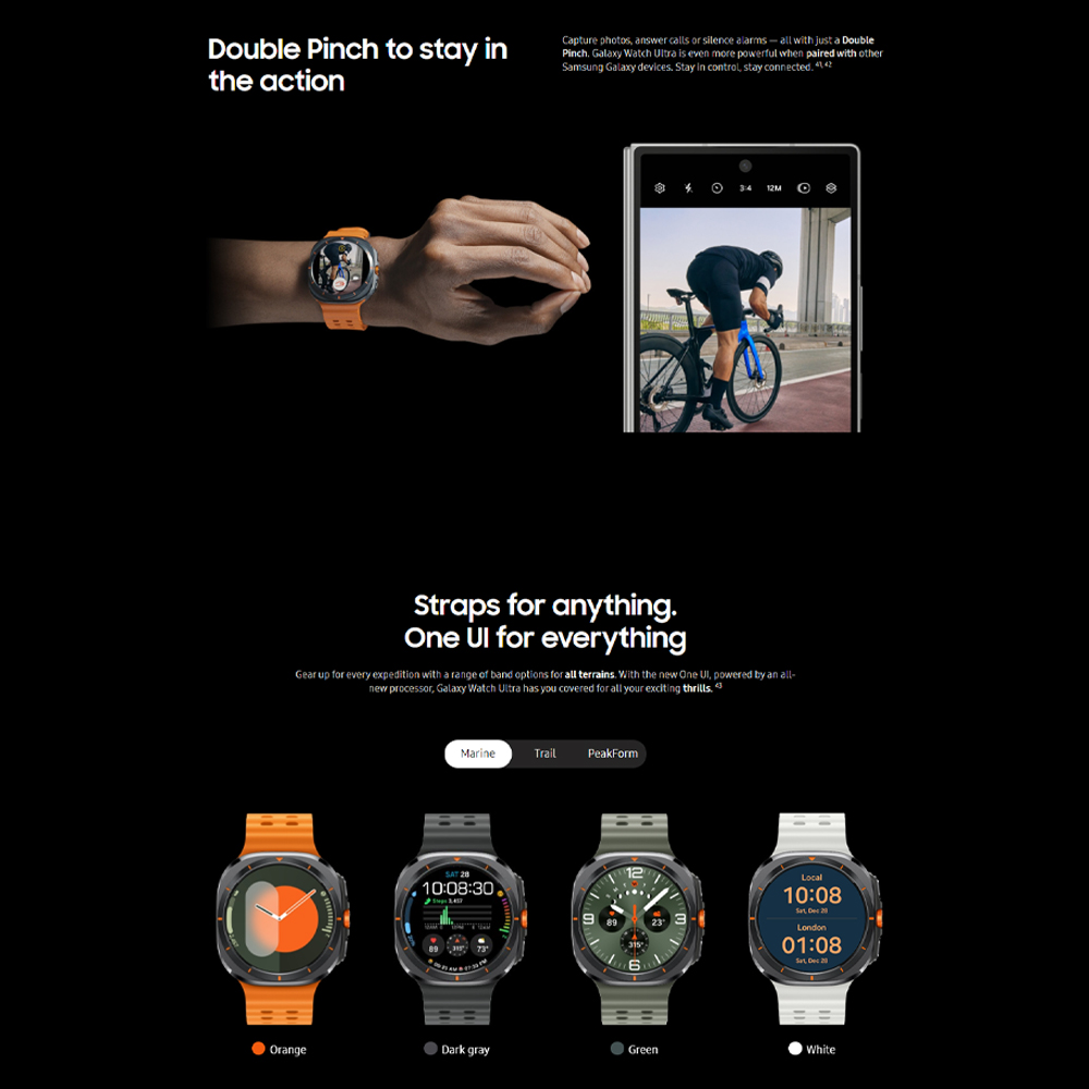 SAMSUNG Galaxy Watch Ultra (LTE) 47mm | 10 ATM water resistance | Immediate Safety Siren | Dual-Frequency GPS