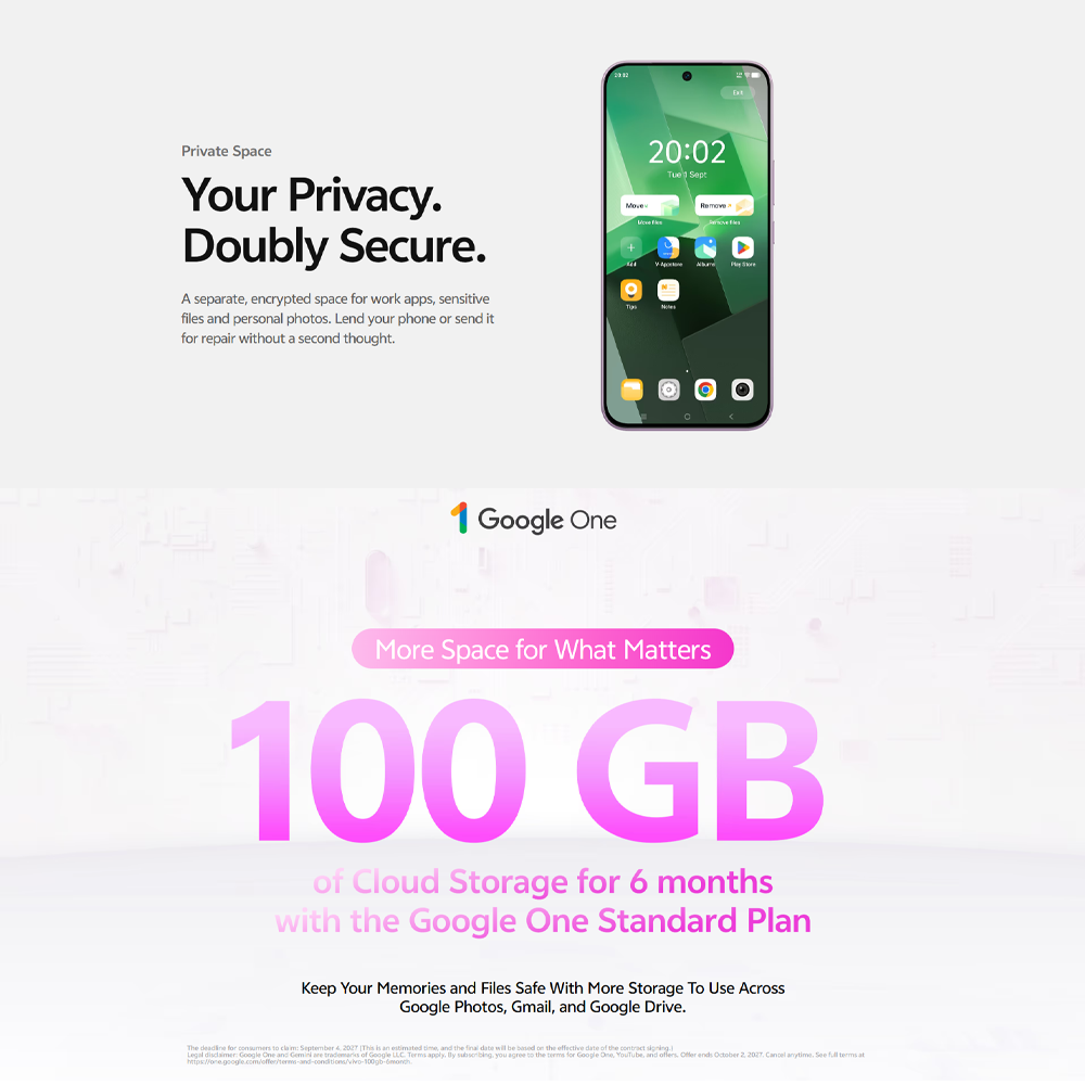vivo V80 Lite 6GB+128GB/ 6GB+256GB/ 8GB+256GB | 6.83 inches, AMOLED | 50MP Rear Camera | Mediatek Dimensity 7300e (6 nm) | 10000mAh, 44W Fast Charge