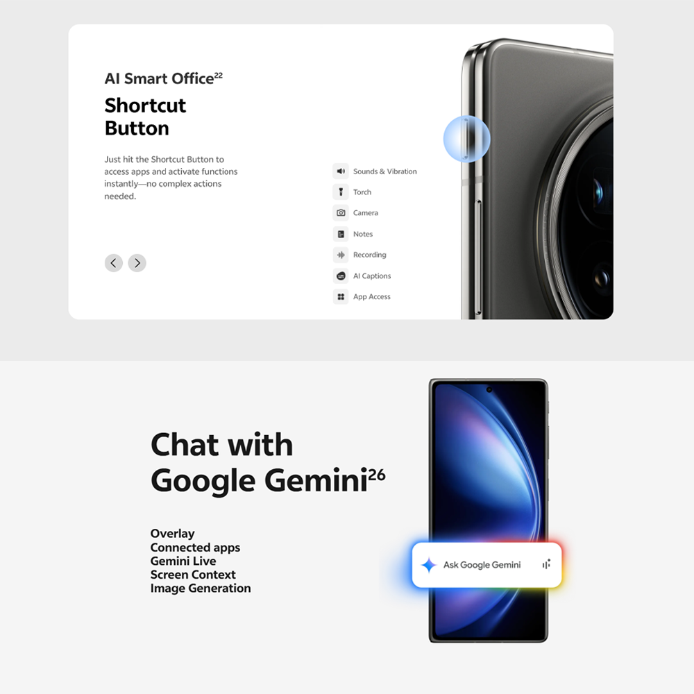 vivo X Fold5 5G | 6000mAh BlueVolt Battery | 80W Dual-Cell FlashCharge | 8.03" 2k ZEISS Master Colour Display | AI Multitasking | 50MP ZEISS Telephoto Camera