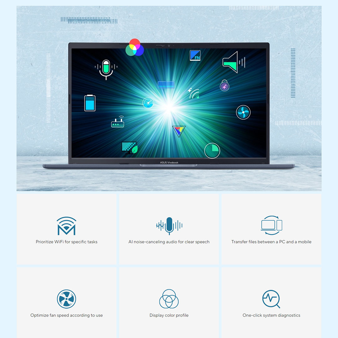 ASUS Vivobook 15  Laptop A1502Z-ABQ2141WS | Intel Core i5-12500H | 8GB+512GB SSD | 15.6-inch FHD | Windows 11 | Laptop with 2 Years Warranty