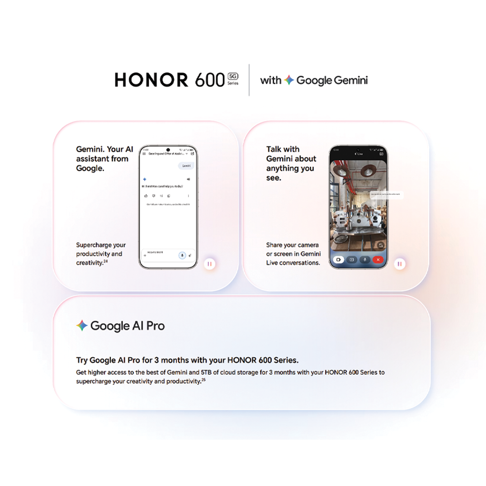HONOR 600 Pro 12GB+256GB/ 12GB+512GB | 6.57 inch, AMOLED | 200MP Rear Camera | Qualcomm SM8750-AB Snapdragon 8 Elite (3 nm) | Li-Po 7000mAh 