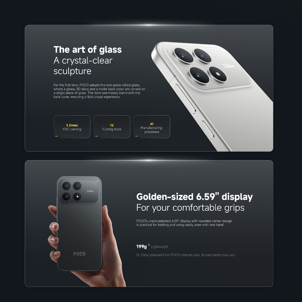 Xiaomi POCO F8 Pro | Snapdragon® 8 Elite | 6210mAh battery | 6.59" 120Hz POCO HyperRGB AMOLED | 50MP Triple Camera with OIS