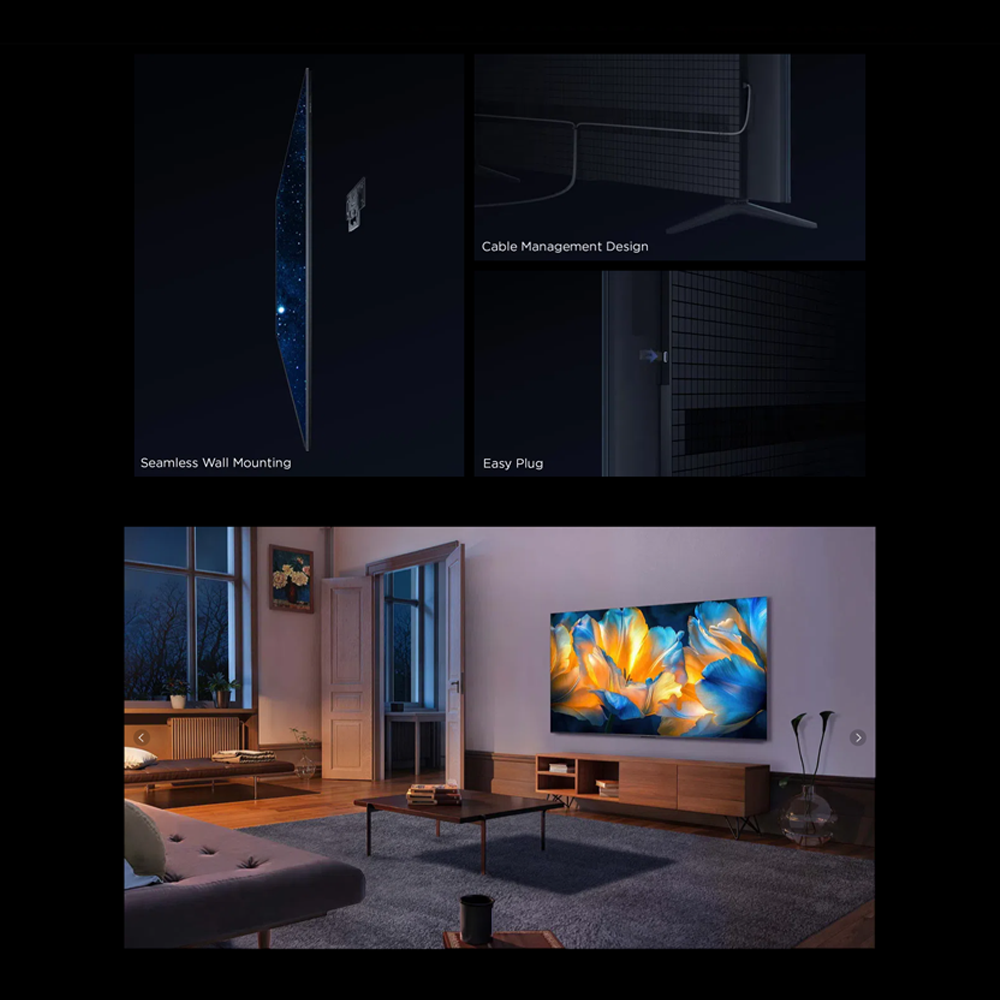 TCL 55"/65"/75"/85"/98" Premium QD-Mini LED Google TV 55C6K|65C6K|75C6K|85C6K|98C6K | 144Hz Native Refresh Rate | QLED | Ultra Slim Design | Precise Dimming Series Up to 512 Zones