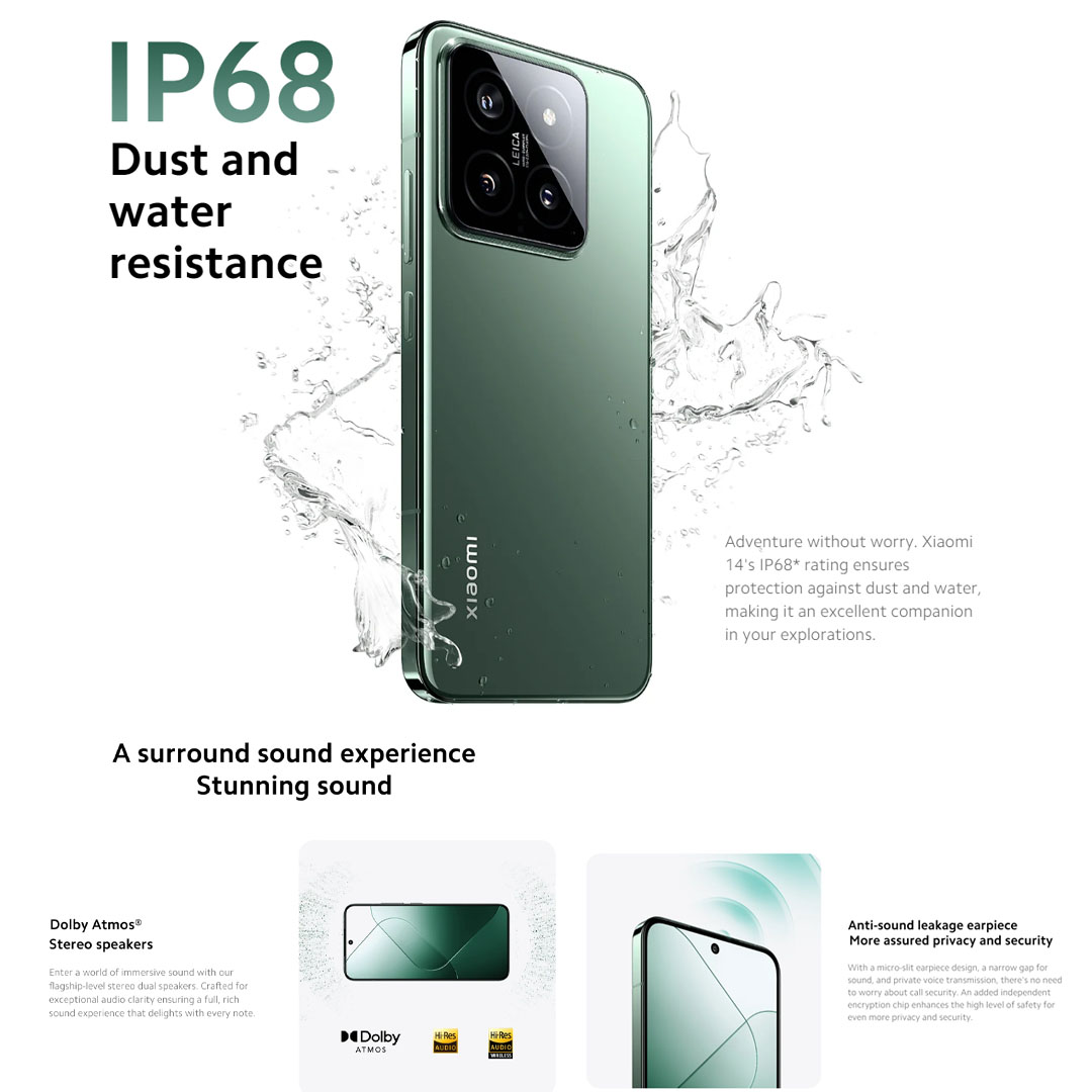 Xiaomi 14 12GB+512GB | Ultra-large Image Sensor | Supports Dolby Vision® Shooting | Leading Imagery | Compact Size | Smartphone with 1 Year Warranty