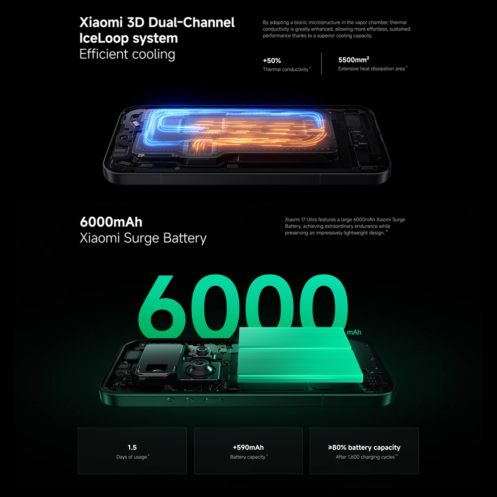 Xiaomi 17 Ultra 16GB+512GB/16GB+1TB | 6.9", LTPO AMOLED | 50MP Rear Camera | Qualcomm SM8850-AC Snapdragon 8 Elite Gen 5 (3 nm) | Li-Po 6000mAh, Supports 90W fast charging