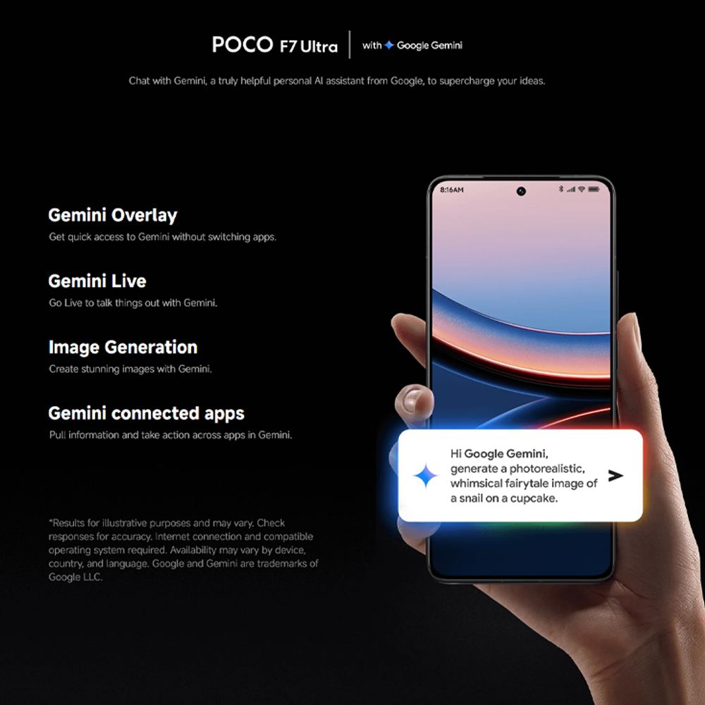 Xiaomi POCO F7 Ultra 12GB+256GB/ 16GB+512GB | Qualcomm SM8750-AB Snapdragon 8 Elite (3 nm) | 6.67 inches, AMOLED | 50MP Main Camera | Li-Po 5300 mAh, 120W HyperCharge