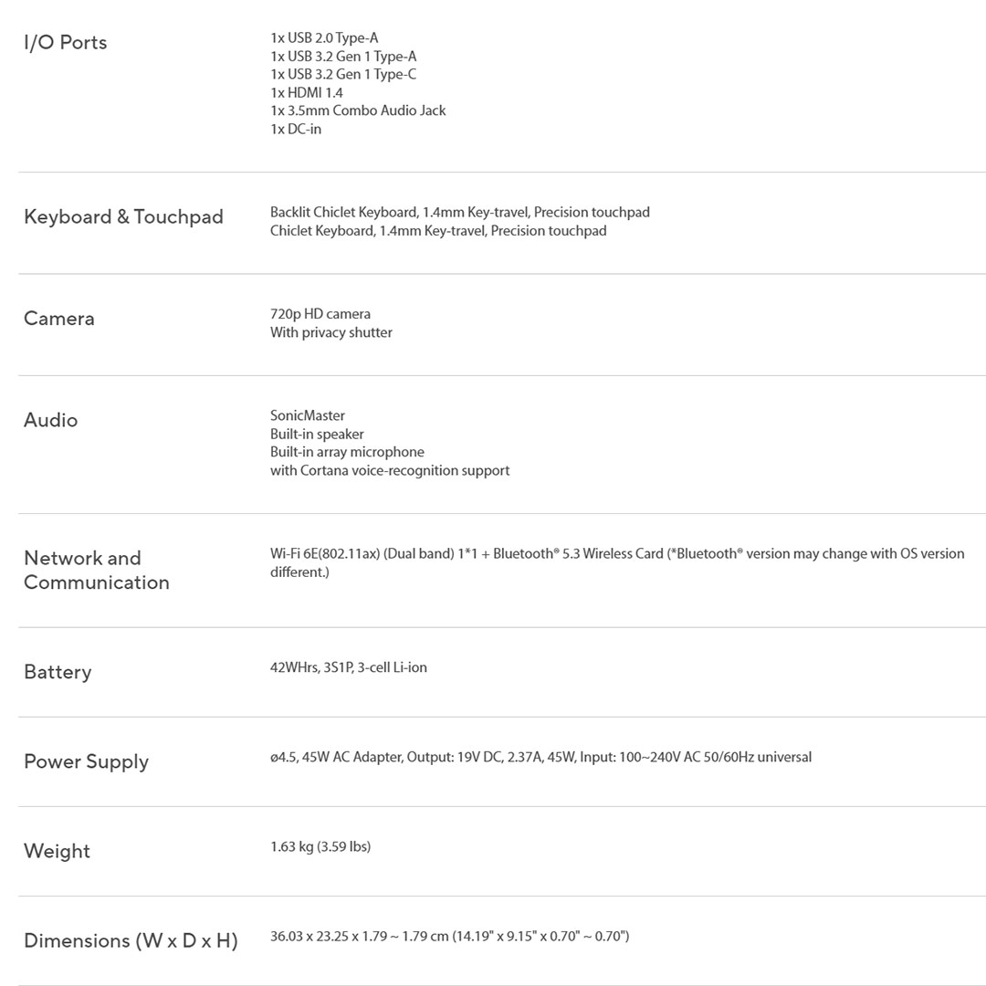 ASUS Vivobook Go 15 Laptop E1504F-ANJ466WS (8GB+512GB SSD) | Up to AMD Ryzen™ 5 7520U Mobile Processor | ASUS WiFi Master | 180° hinge for diverse usage | Laptop with 2 Year Warranty