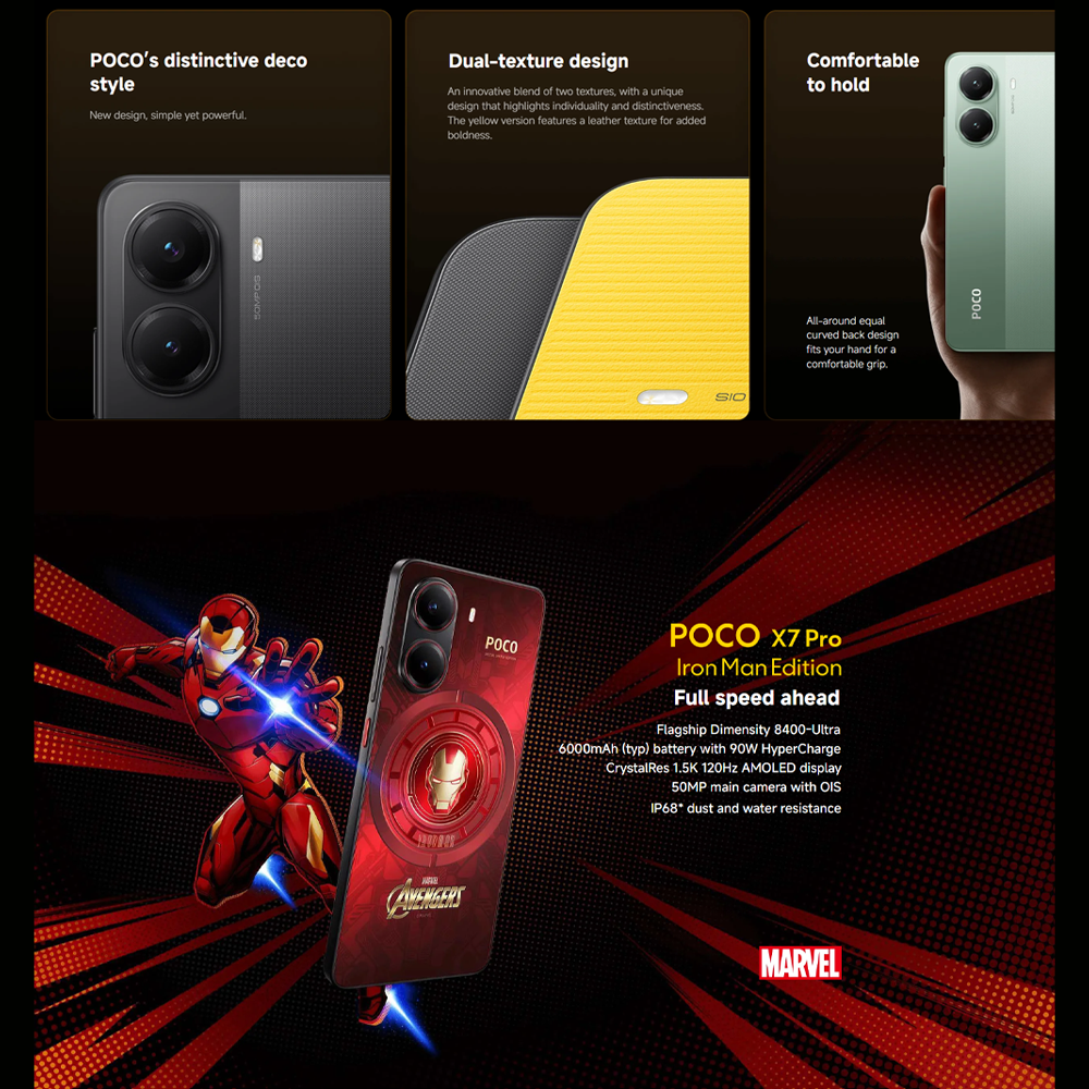 Xiaomi POCO X7 Pro | 6.67 inches, AMOLED | 50MP Main Camera | Mediatek Dimensity 8400 Ultra (4 nm) | Li-Po 6000 mAh