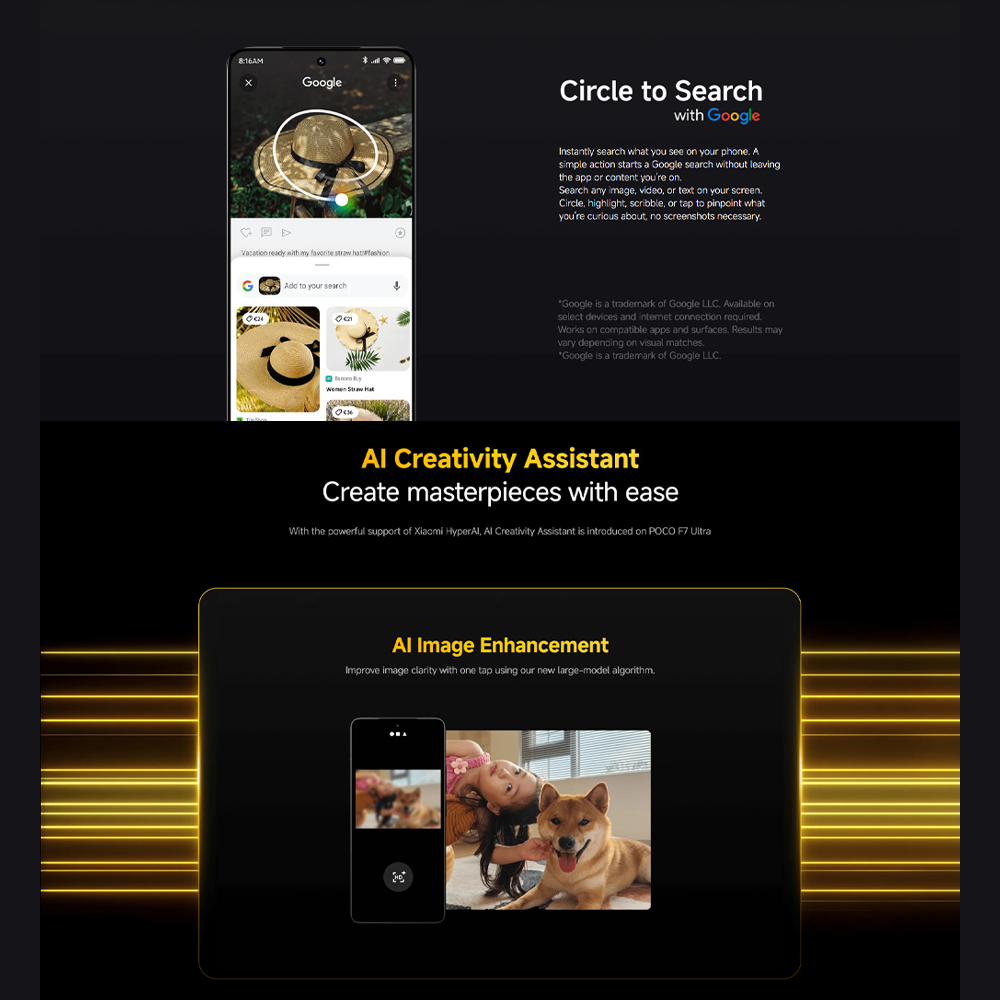 Xiaomi POCO F7 Ultra 12GB+256GB/ 16GB+512GB | Qualcomm SM8750-AB Snapdragon 8 Elite (3 nm) | 6.67 inches, AMOLED | 50MP Main Camera | Li-Po 5300 mAh, 120W HyperCharge