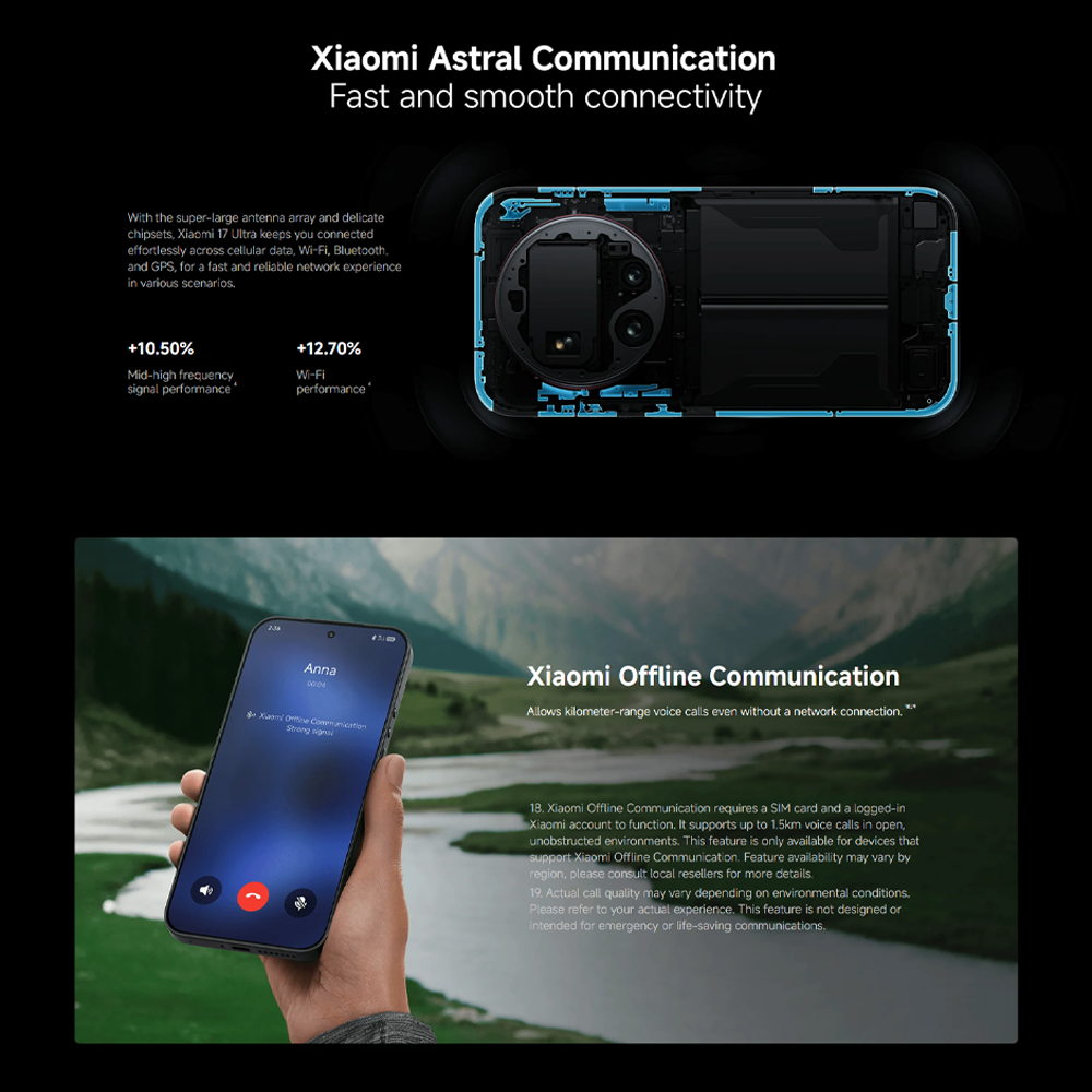 Xiaomi 17 Ultra 16GB+512GB/16GB+1TB | 6.9", LTPO AMOLED | 50MP Rear Camera | Qualcomm SM8850-AC Snapdragon 8 Elite Gen 5 (3 nm) | Li-Po 6000mAh, Supports 90W fast charging