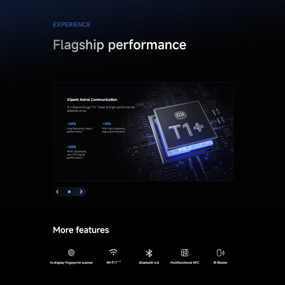 Xiaomi 17T Pro 12GB+512GB | MediaTek Dimensity 9500 | 6.83" 144Hz eye-care AMOLED display | 7000mAh