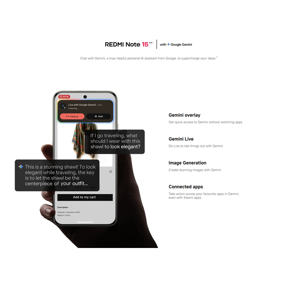 Xiaomi REDMI Note 15 Pro+ 5G 12GB+256GB/12GB+512GB | 6.83", AMOLED | 200MP Rear Camera | Qualcomm SM7635-AC Snapdragon 7s Gen 4 (4 nm) | Li-Po 6500mAh