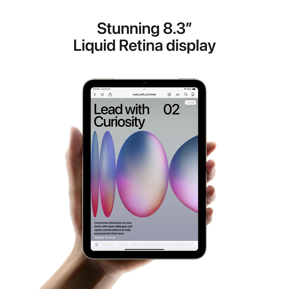 Apple iPad mini A17 Pro Wi-Fi 8GB+128GB / 8GB+256GB / 8GB+512GB |  A17 Pro chip | LED backlit Multi-Touch display with IPS technology | Supports Apple Pencil Pro, Apple Pencil (USB‑C)
