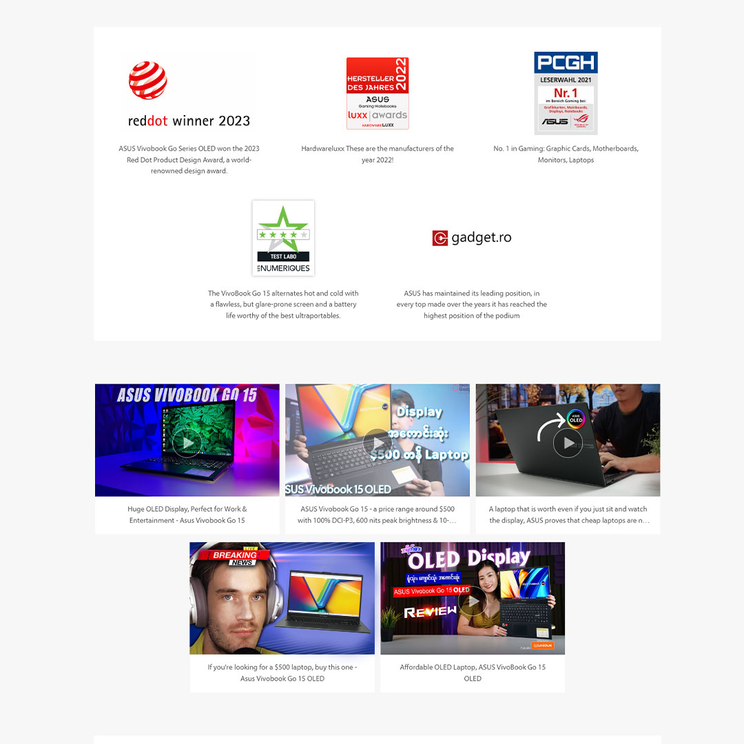 ASUS Vivobook Go 15 Laptop E1504F-ANJ466WS (8GB+512GB SSD) | Up to AMD Ryzen™ 5 7520U Mobile Processor | ASUS WiFi Master | 180° hinge for diverse usage | Laptop with 2 Year Warranty