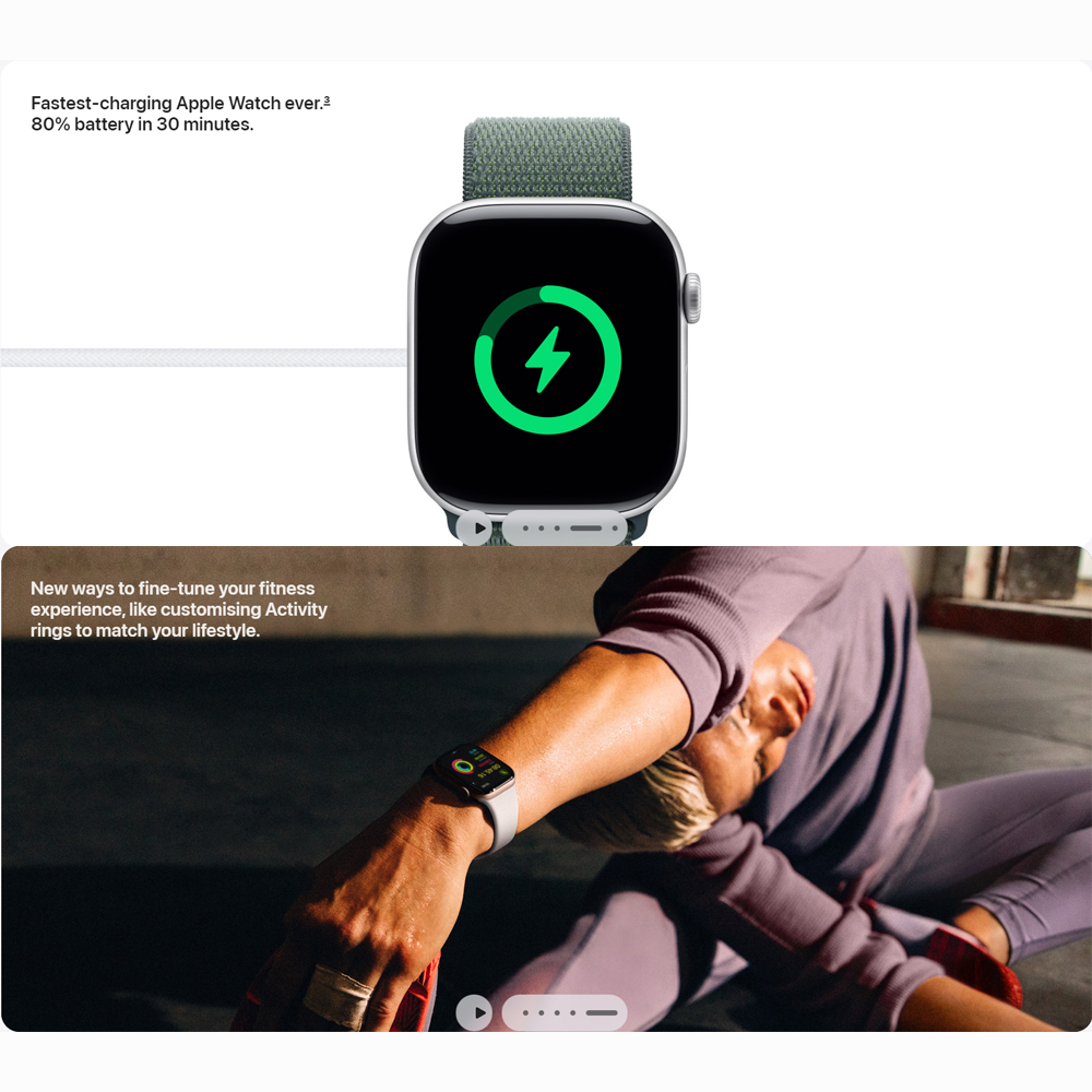 Apple Watch Series 10 Natural Titanium / Silver Aluminium GPS/ GPS + Cellular | LTPO3 OLED Always-On Retina display | Temperature sensing