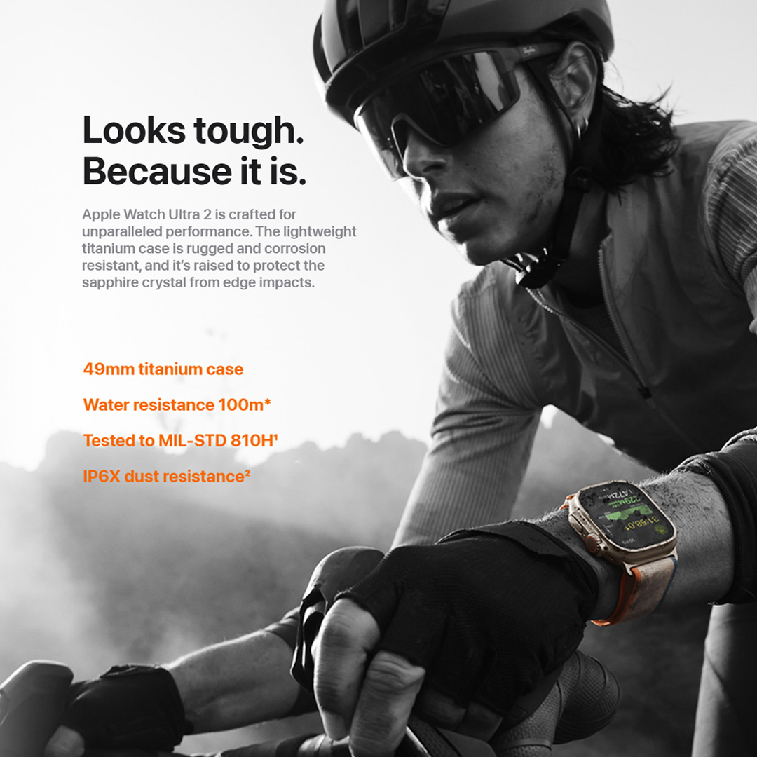 Apple Watch Ultra 2 Titanium Case with Trail Loop GPS+Cellular 49mm | 1.92" Display | Water Resistance 100m | IP6X Dust Resistance | Smart Watch with 1 Year Warranty