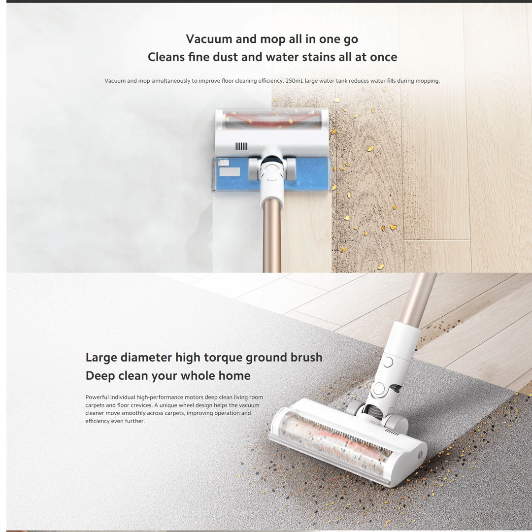Xiaomi 425W Vacuum Cleaner G10 Plus B207 | 12-Cone Cyclone Dust-Separation System | Suction Time Up to 65 Minutes |  New 3+1 Functional Brush Head Set | Vacuum with 1 Year Warranty