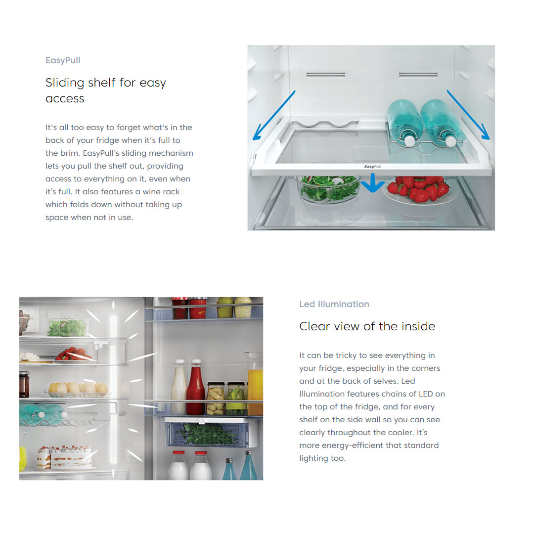 Beko 586L Multi Doors ProSmart Inverter Refrigerator GNO51651GBMY/GNO51651VKMY | Eco Mode | Holiday Mode | Quick Freeze | Quick Control | Multi AirFlow | Refrigerator with 2 Year Warranty