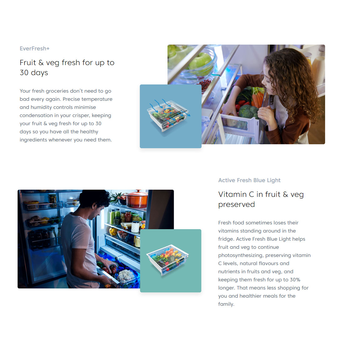 Beko 2 Door Top Mount ProSmart Inverter Refrigerator RDNT231I50VZS/RDNT271I50VZS | EverFresh+ | Active Fresh Blue Light | NeoFrost Dual Cooling | ProSmart Inverter Compressor | Refrigerator with 2 Years General Warranty & 12 Years Motor Warranty