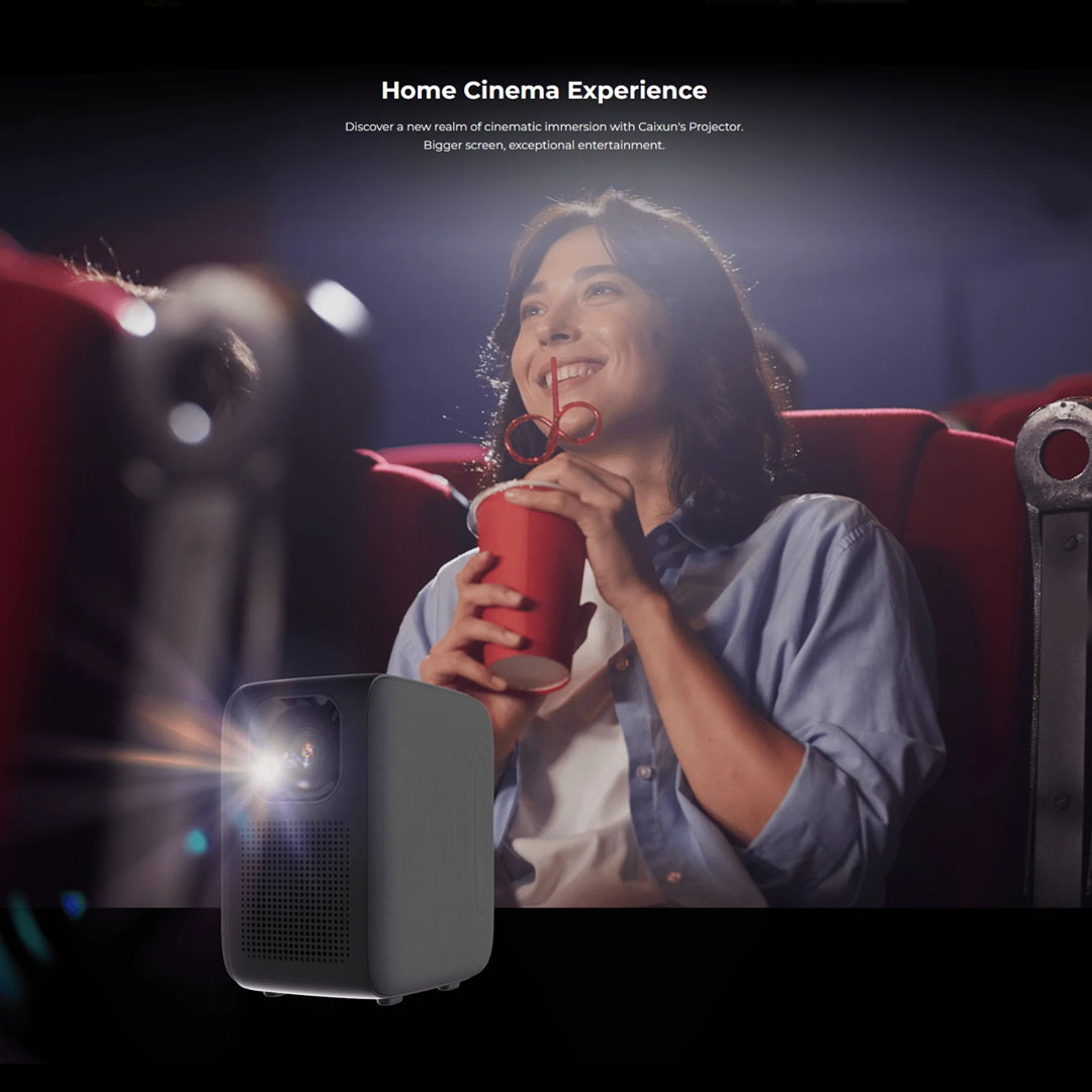 Caixun 2K Linux Projector (PROGROX) CP-01F | 1080 Native Resolution | Dolby Audio MYS12 | Built-in Wifi | Projector with 1 Year Warranty