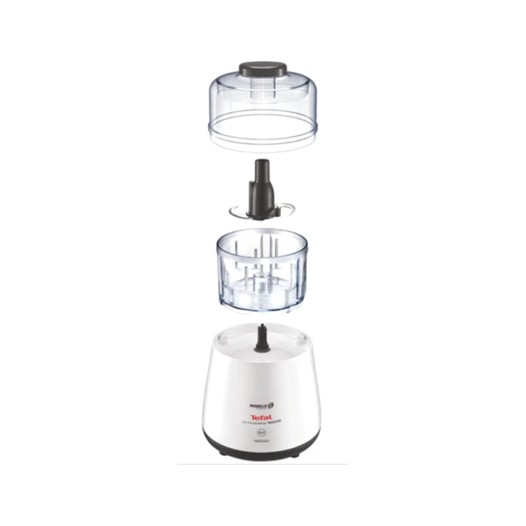 Tefal 0.5L La Moulinette Chopper DPA171 | Ultra Powerful 1000W Motor | Versatile 4 in 1 Product | Motor Protection System | Chopper with 2 Year Warranty