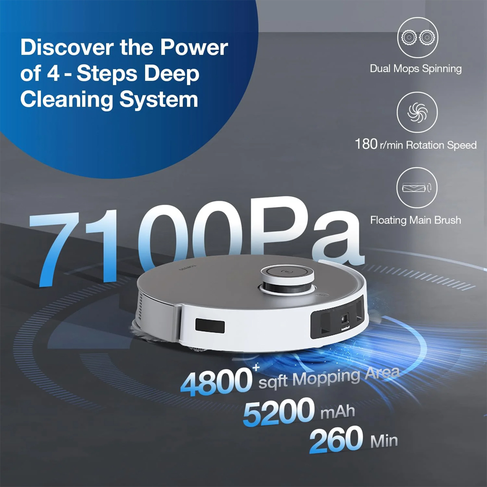 Ecovacs 7100Pa DEEBOT OMNI T20e | Auto-lift Mopping | TrueDetect 3D 3.0 | Tailor-made Housekeeper Mode