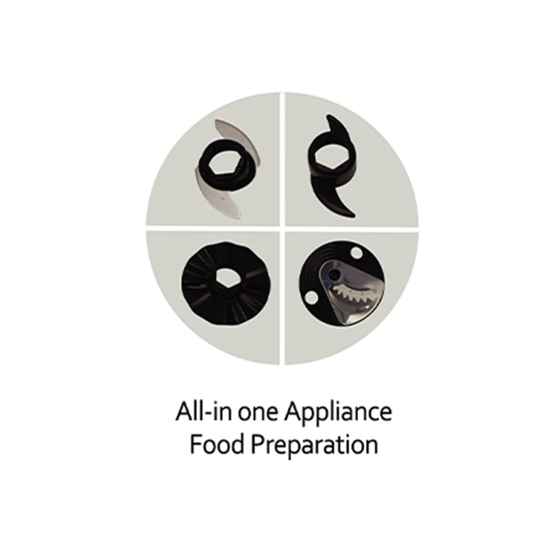 ELBA 2.4L Food Processor EFP-K2480(BK) | 800W Power Consumption | 2-Speed With Pulse Function | Safety Locking System | Food Processor with 1 Year Warranty