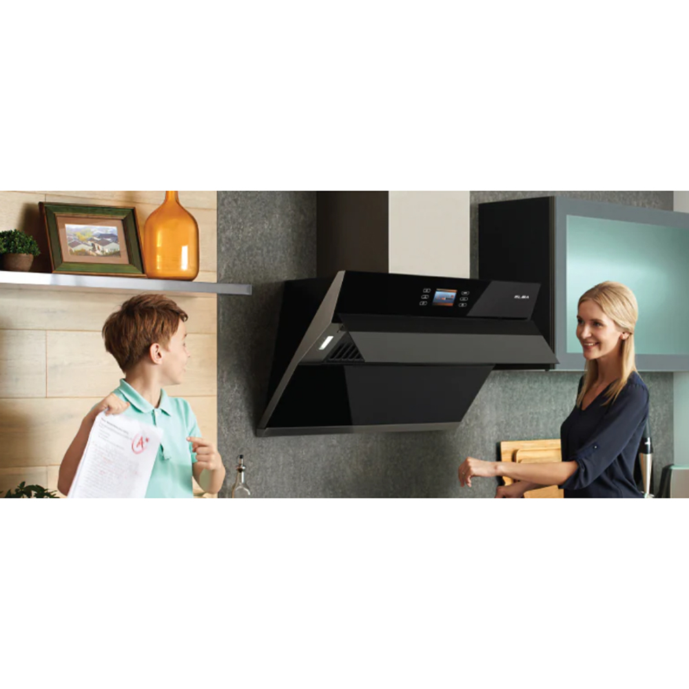 ELBA 900m³/hr Slim Cooker Hood ESH-M9098(BK) | Updraft Venting | With Charcoal Filter | Twin Motor