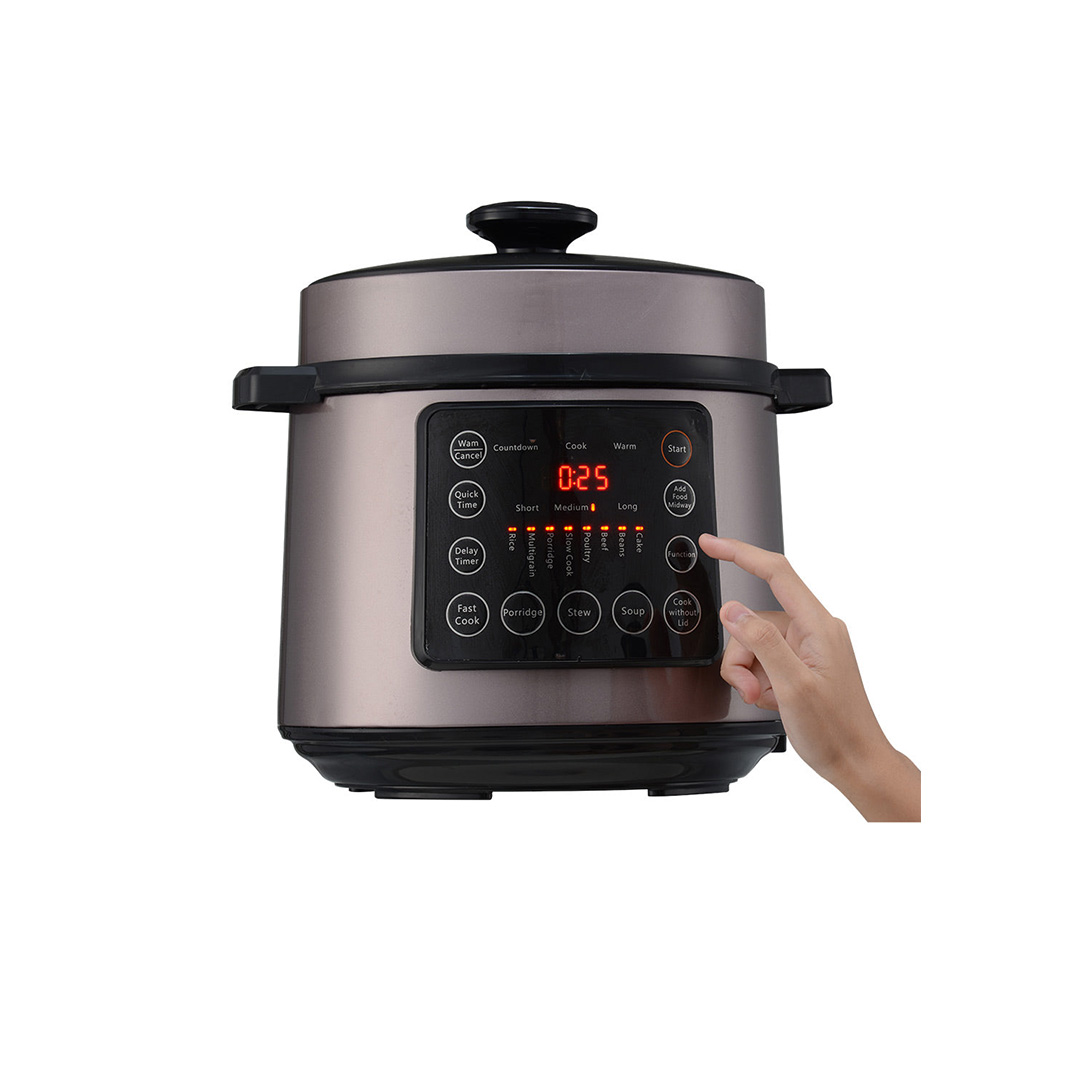 ELBA 6L Electric Pressure Cooker EPC-N6082(BR) | 1000W | Variety Cooking Programs | Quick Boil Technology | Multi Safety Device | Pressure Cooker with 1 Year Warranty