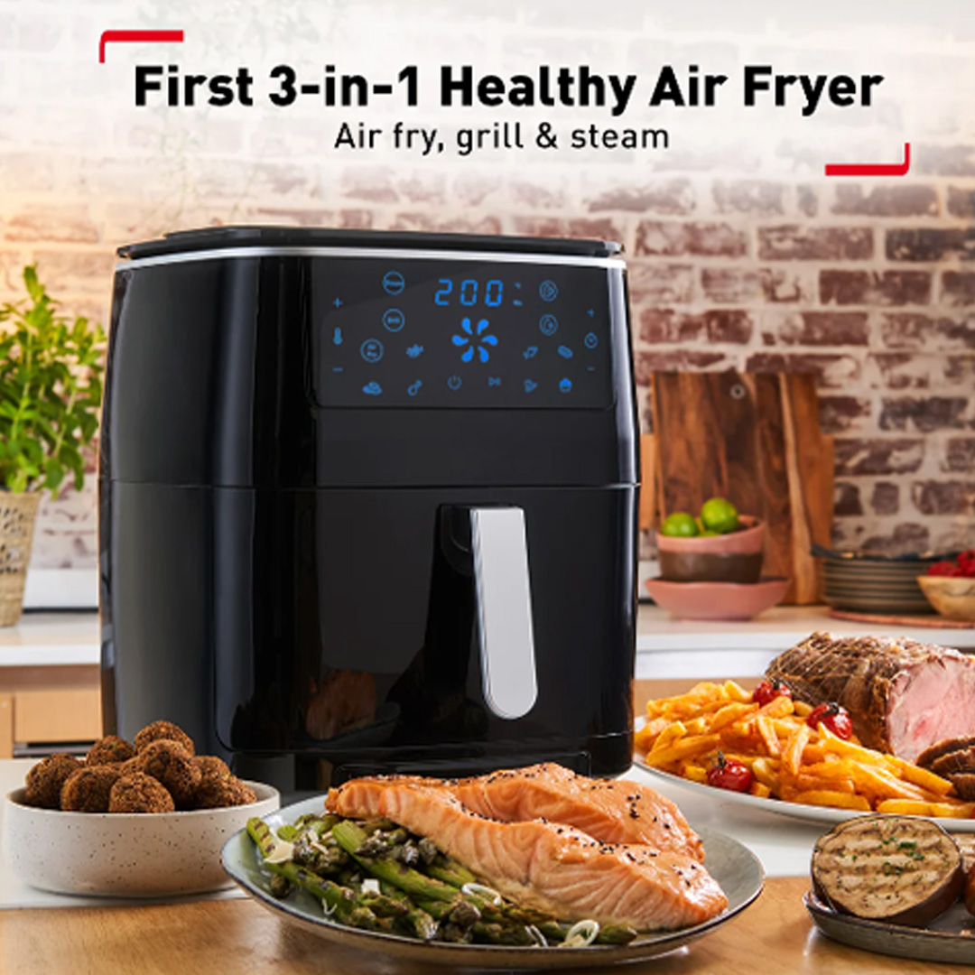 Tefal 6.5L Easy Fry Steam & Grill 3-in-1 Air Fryer FW2018 | 7 Automatic Programs | 3 Manual Modes | XXL Capacity | Air Fryer with 2 Year Warranty