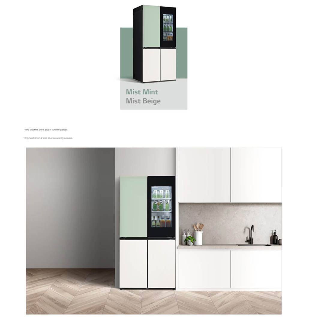 LG 617L Multi Doors with InstaView & Door-in-Door Smart Inverter Refrigerator GR-A24FQSMB | LINEAR Cooling | DoorCooling | Extra Space | Refrigerator with 1 Year Warranty