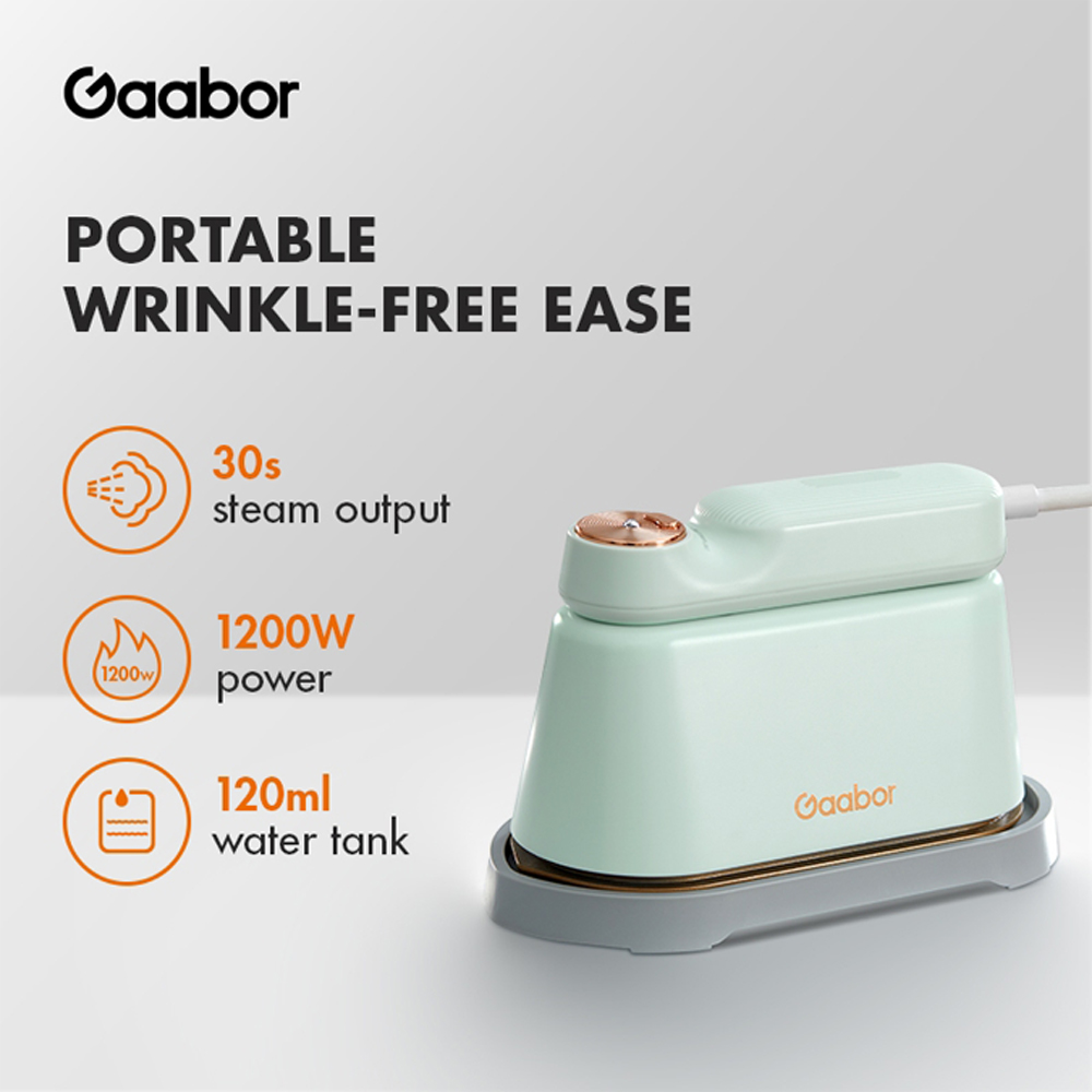 Gaabor 1200W Handheld Steamer Iron Parameters HM-M01A | Dual-Core Turbo 30s Rapid Heating | One Machine For Multiple | Perfect Travel Companion | 1  Year General Warranty
