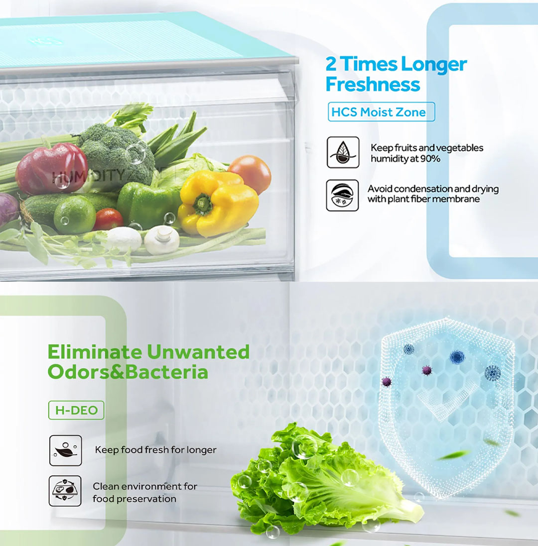 HAIER 469L Inverter Multi Doors Refrigerator  HRF-IM585EM(FB)/HRF-IG585EM(GB) | Digital Touch Screen | Flexible Shelves | 3 Temperature Options | Refrigerator with 2 Year Warranty