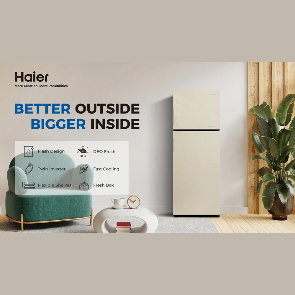 HAIER 418L/458L 2 Doors Top Mount Twin Inverter Refrigerator HRF-IT418XM(BE) / HRF-IT458XM(BE) | 5 Star Energy Saving Rating | Twin inverter | Chiller Box