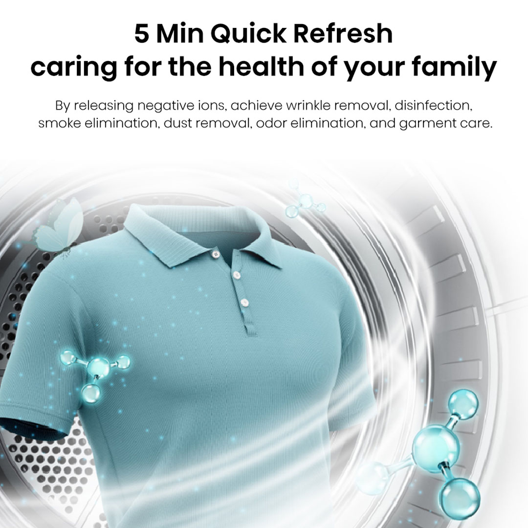 HISENSE 10KG Heat Pump Dryer DH5S1095UB | Buzzer  Electronic Control | Button Program Selection | Heat Pump Drying | Transparent Door | Dryer with 2 Years Warranty