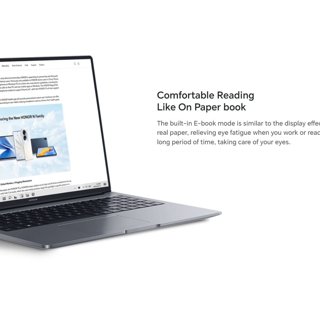 HONOR MagicBook X 16 16-inch 12th Generation Intel® Core™ i5-12450H Intel UHD Graphics | 65W Portable Fast Charger | Comfortable Reading | 7.5 Hours of Daily Office Work | Laptop with 1 Year Warranty