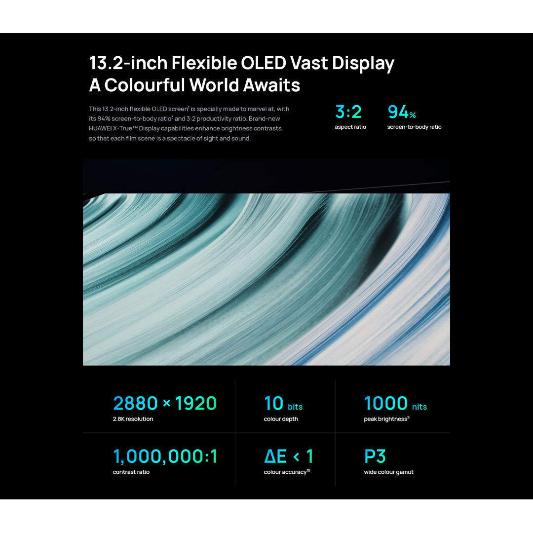 HUAWEI MatePad Pro 13.2" 12GB+256GB / 12GB+512GB | Flexible OLED Display | Ultimate Audiovisual Experience | Pro-level Productivity | Tablet with 1 Year Warranty