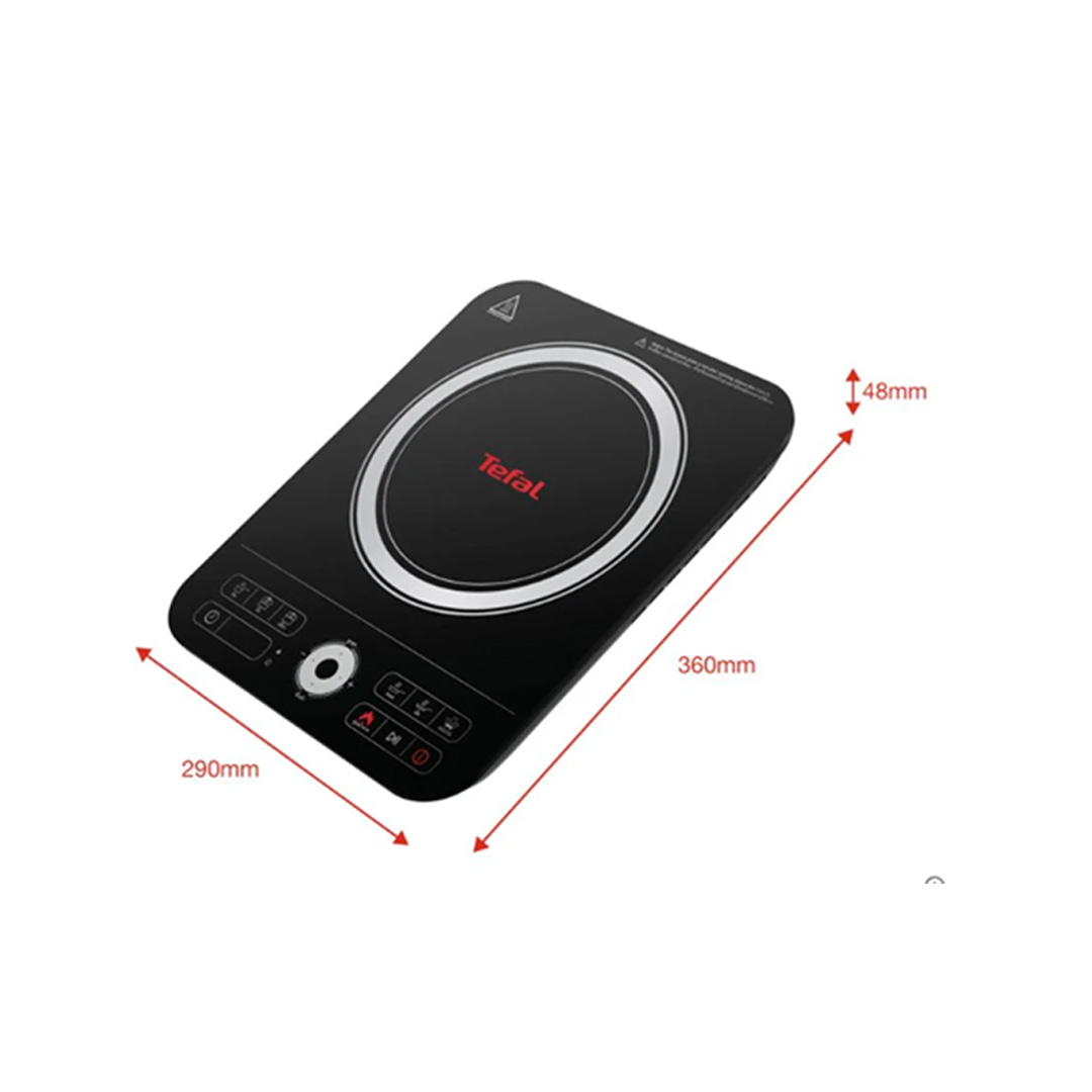 Tefal 2100W Express Induction Hob IH7208 | 6 Cooking Functions | 10 Heating Levels  | Touch and Rotating Technology | Induction Hob with 2 Year Warranty