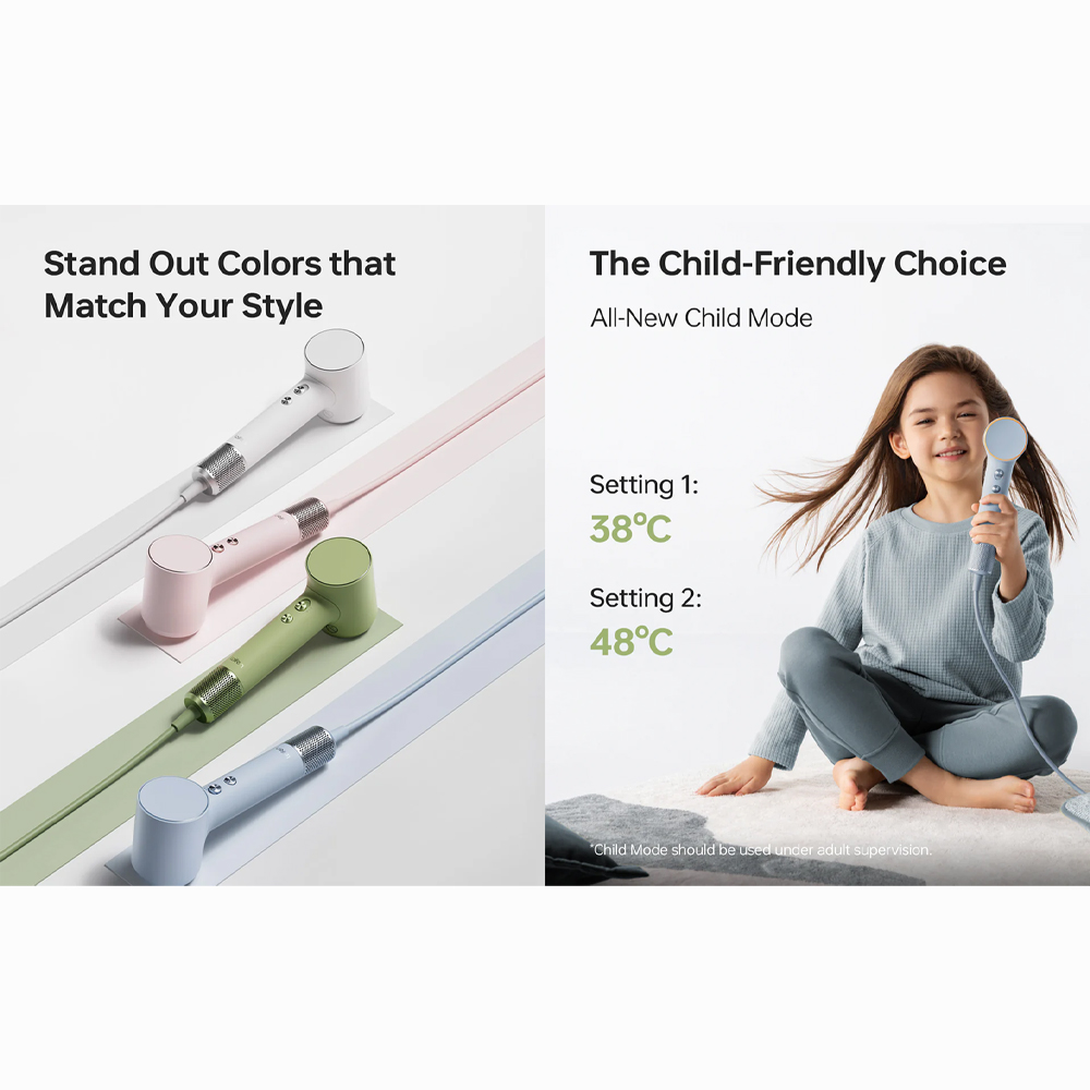 Laifen 1100W Mini Hair Dryer | SLF-MINI | Gentle Drying Mode | Fast drying |  Smart temperature monitoring