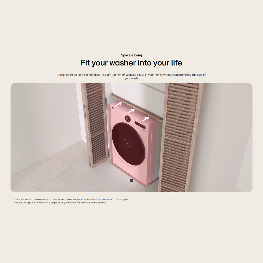 LG 15KG/8KG Front Load Washer Dryer with AI Direct Drive F2515RNEG | TurboWash |  Deep-learning AI Inverter | Reduced Noise and Vibrations